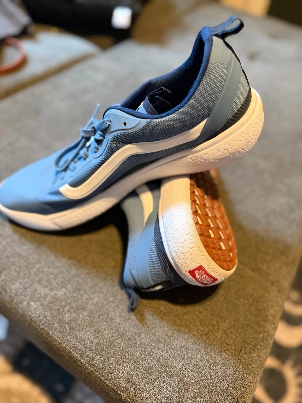 Men’s Vans Ultrarange Light Blue and White Sneakers